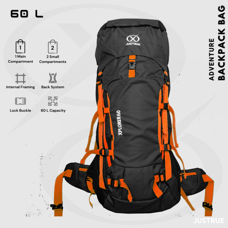 Justrue Xplorer 60 HITAM ORANGE JE60HO