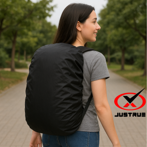 Raincover Tas Justrue – Anti Air, Kuat & Ringan | Tersedia Ukuran 20L • 35L • 45L • 60L